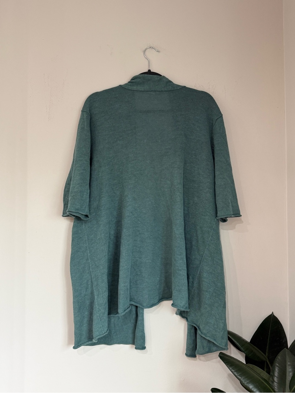 Eileen Fisher 100% Linen Open Front High-Low Cardigan 2X Plus Size - Picture 5 of 6